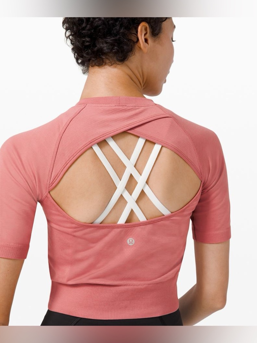 NWT Lululemon Swiftly Train Short Sleeve 2.0 Open-Back Size 8 Rare Cherry Tint